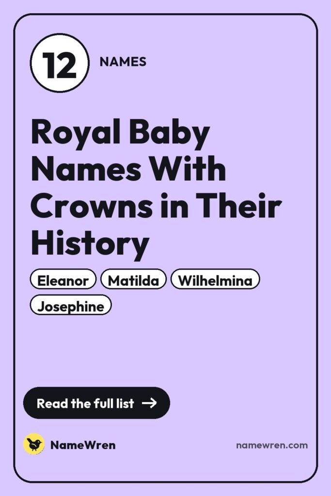 12 Royal Baby Names With Crowns in Their History pin