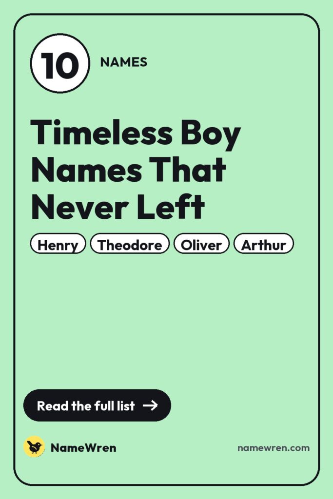 10 Timeless Boy Names That Never Left pin